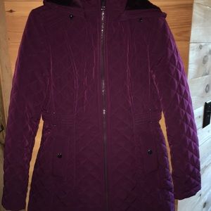 Liz Claiborne fall winter jacket coat small wine